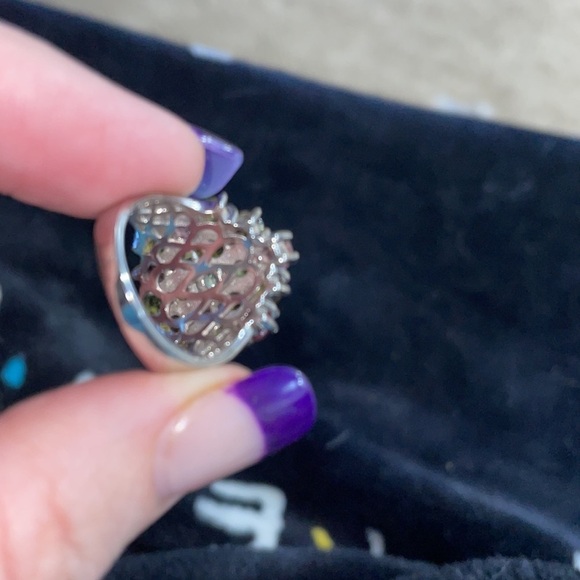 Multicolor Tourmaline Cluster & sterling silver Ring - Picture 9 of 12